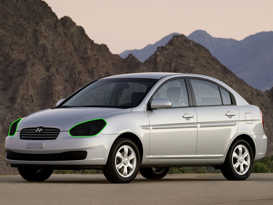 hyundai accent 2006-2011 Headlight Tint Location