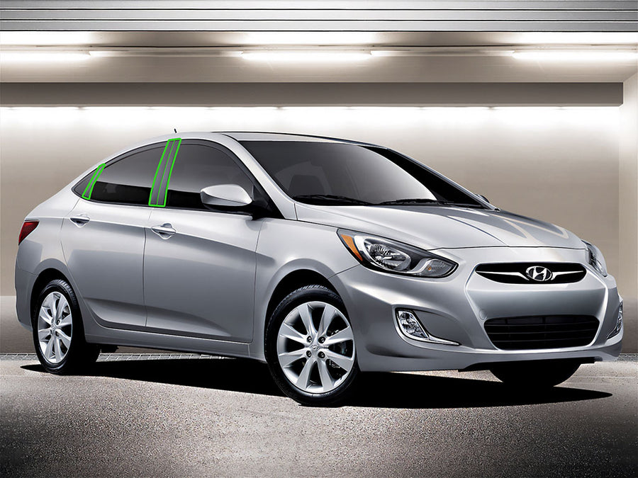 hyundai accent 2006-2011 (sedan) Pillar Post Trim Installation Location