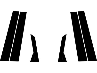 hyundai accent 2006-2011 (sedan) Carbon Fiber Pillar Trim Diagram