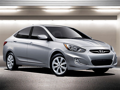 hyundai accent 2006-2011 (sedan) Brushed Aluminum Black Pillar Trim
