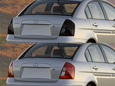 accent (sedan) Before and After Smoked Taillights