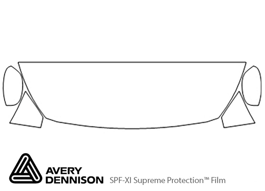 accent Avery Dennison Clear Bra Hood Precut PPF Diagram