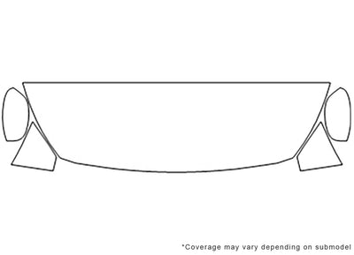 accent Avery Dennison Clear Bra Hood Precut PPF Diagram