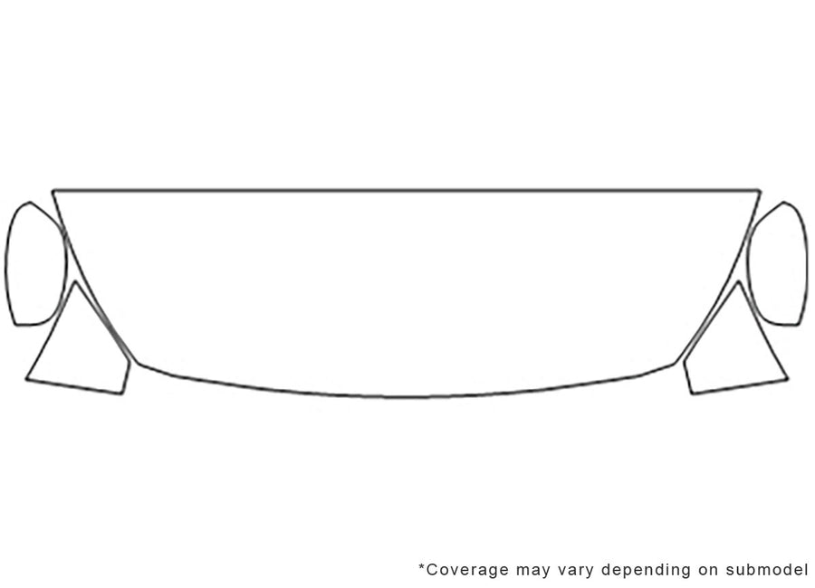 accent Avery Dennison Clear Bra Hood Precut PPF Diagram