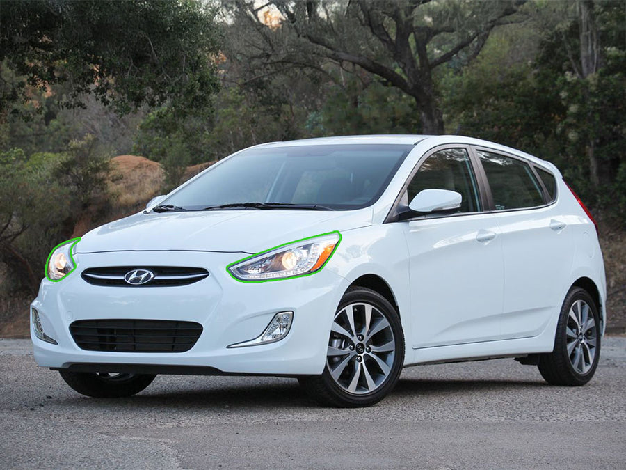 hyundai accent 2012-2017 Headlight Protection Installation Location