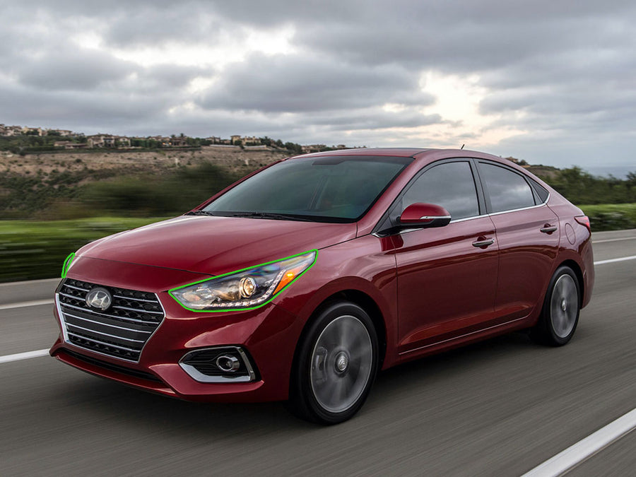hyundai accent 2018-2022 Headlight Protection Installation Location