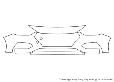 accent 3M Clear Bra Bumper Precut PPF Diagram