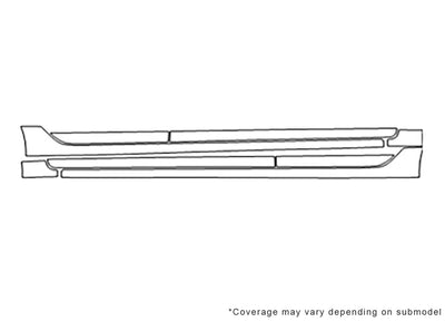accent 3M Clear Bra Door Splash Precut PPF Diagram