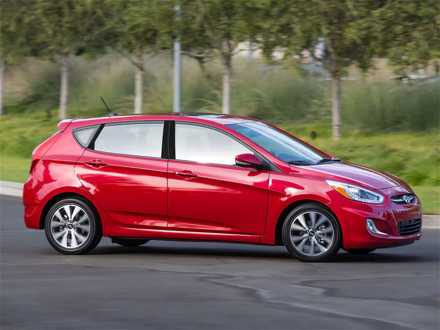 hyundai accent 2012-2017 (sedan) Brushed Aluminum Black Pillar Trim