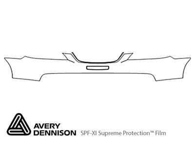 azera Avery Dennison Clear Bra Bumper Precut PPF Diagram