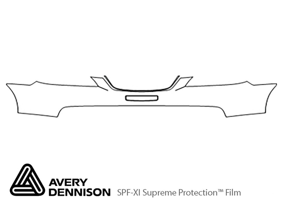 azera Avery Dennison Clear Bra Bumper Precut PPF Diagram