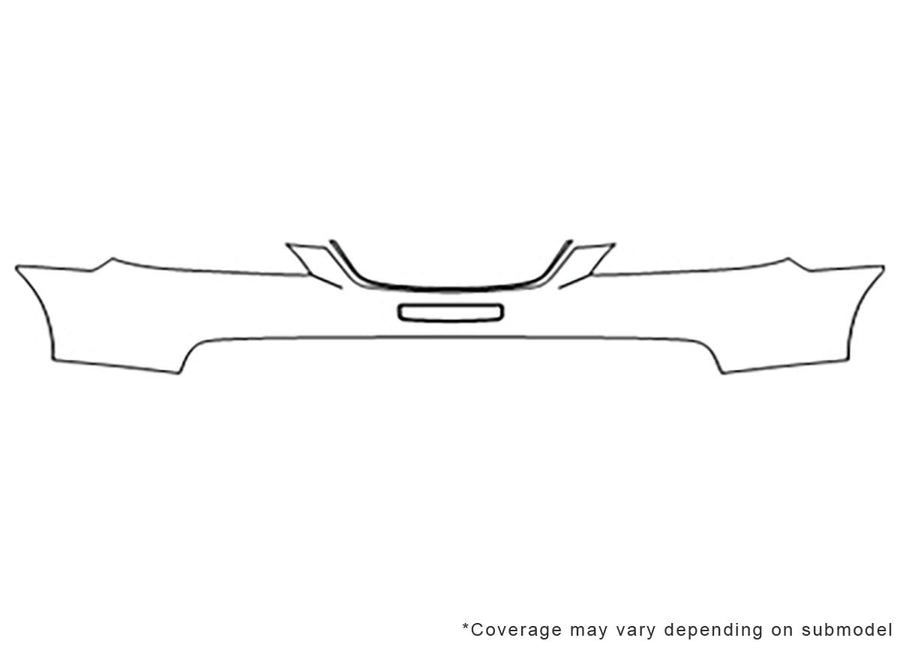 azera Avery Dennison Clear Bra Bumper Precut PPF Diagram
