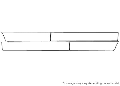 azera 3M Clear Bra Door Cup Precut PPF Diagram