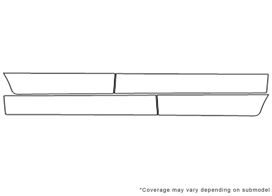 azera 3M Clear Bra Door Cup Precut PPF Diagram