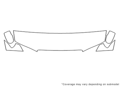 azera Avery Dennison Clear Bra Hood Precut PPF Diagram