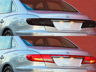 azera Before and After Smoked Taillights
