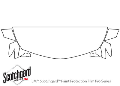 azera 3M Clear Bra Hood Precut PPF Diagram