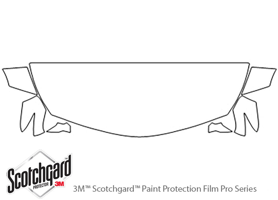 azera 3M Clear Bra Hood Precut PPF Diagram