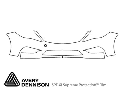 azera Avery Dennison Clear Bra Bumper Precut PPF Diagram