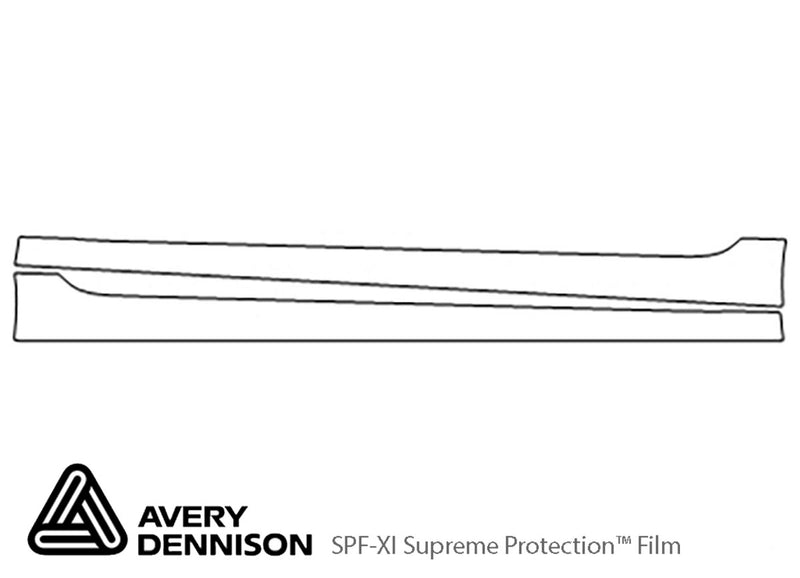 azera Avery Dennison Clear Bra Door Cup Precut PPF Diagram