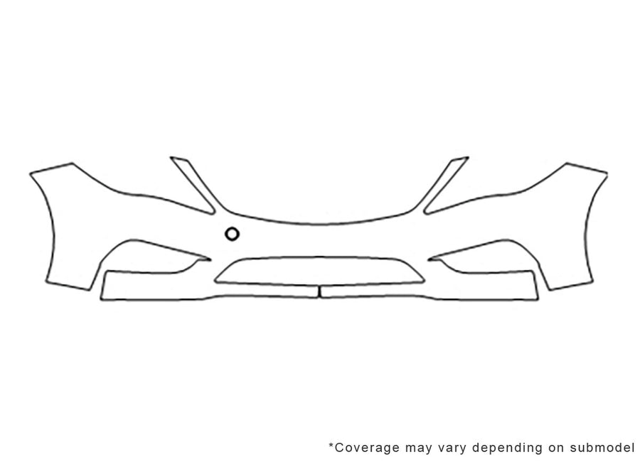 azera 3M Clear Bra Bumper Precut PPF Diagram