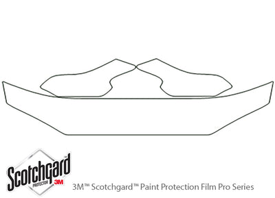 elantra 3M Clear Bra Hood Precut PPF Diagram