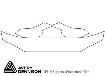 elantra Avery Dennison Clear Bra Hood Precut PPF Diagram