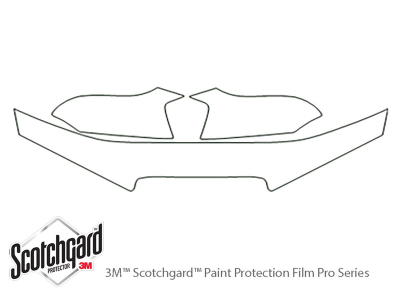 elantra 3M Clear Bra Hood Precut PPF Diagram