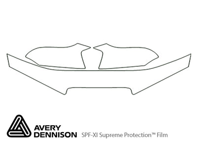 elantra Avery Dennison Clear Bra Hood Precut PPF Diagram