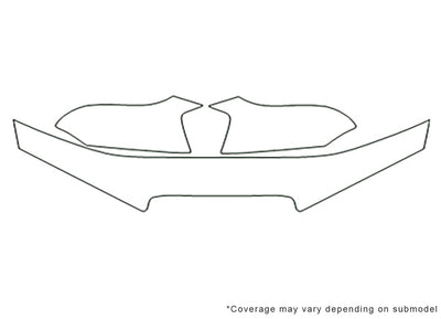 elantra 3M Clear Bra Hood Precut PPF Diagram
