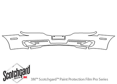 elantra 3M Clear Bra Bumper Precut PPF Diagram