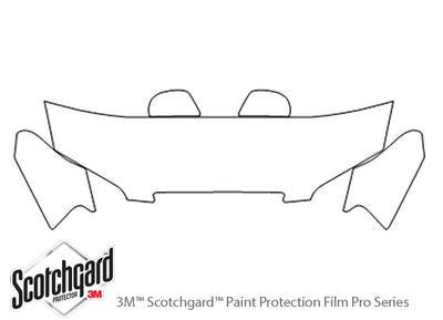 elantra 3M Clear Bra Hood Precut PPF Diagram