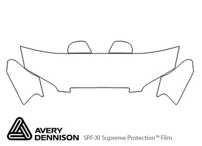 elantra Avery Dennison Clear Bra Hood Precut PPF Diagram