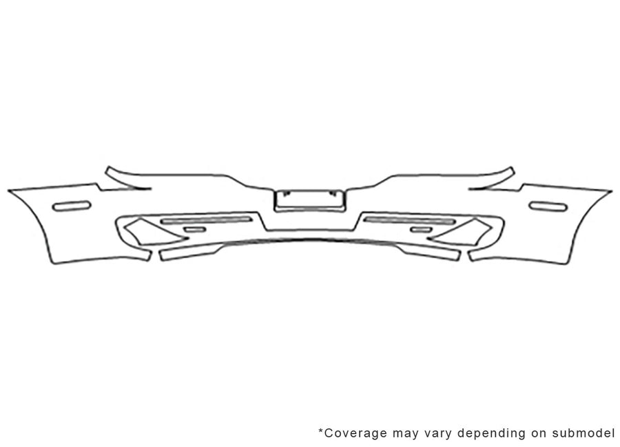 elantra 3M Clear Bra Bumper Precut PPF Diagram