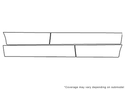 elantra 3M Clear Bra Door Cup Precut PPF Diagram