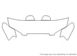 elantra 3M Clear Bra Hood Precut PPF Diagram