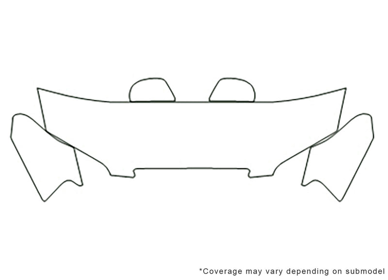 elantra Avery Dennison Clear Bra Hood Precut PPF Diagram