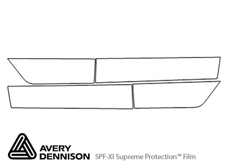 elantra Avery Dennison Clear Bra Door Cup Precut PPF Diagram