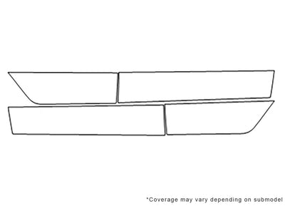 elantra 3M Clear Bra Door Cup Precut PPF Diagram