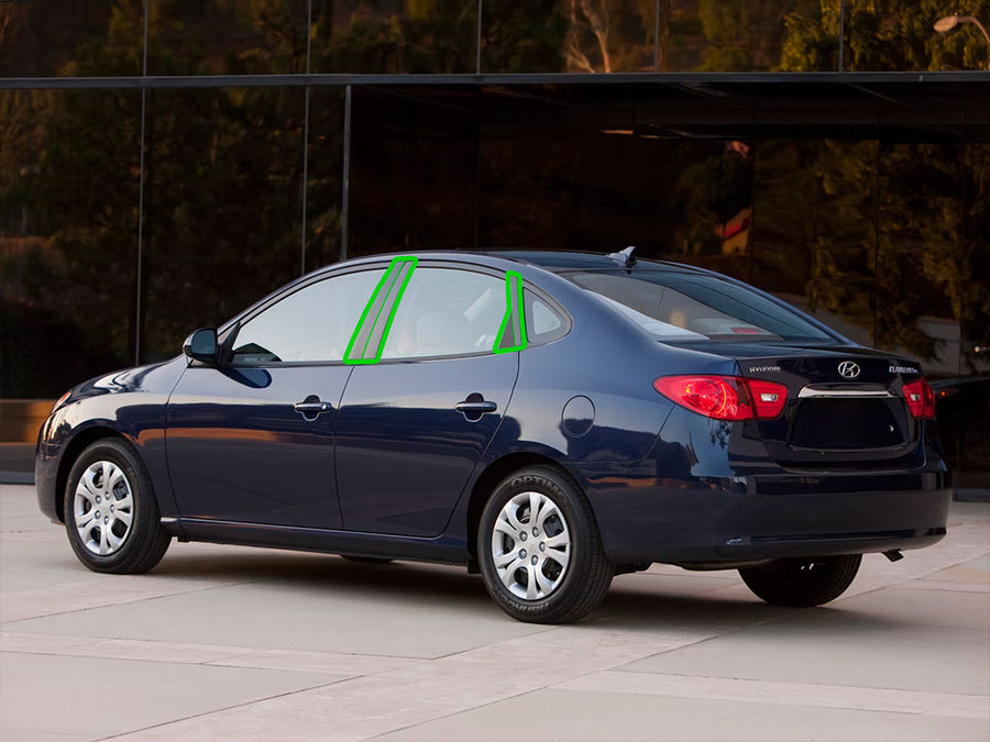 hyundai elantra 2007-2010 (sedan) Pillar Post Trim Installation Location