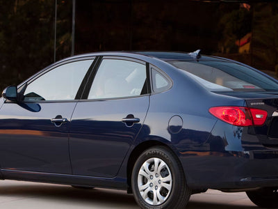 hyundai elantra 2007-2010 (sedan) Brushed Aluminum Black Pillar Cover Diagram