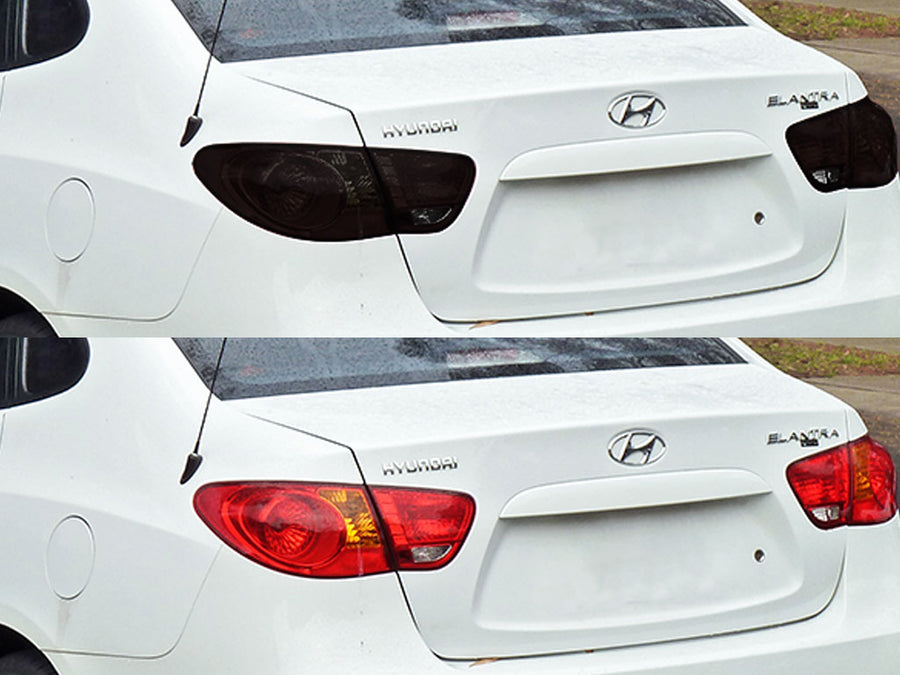 elantra Before and After Smoked Taillights