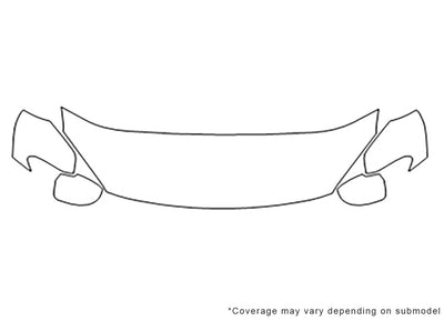 elantra 3M Clear Bra Hood Precut PPF Diagram