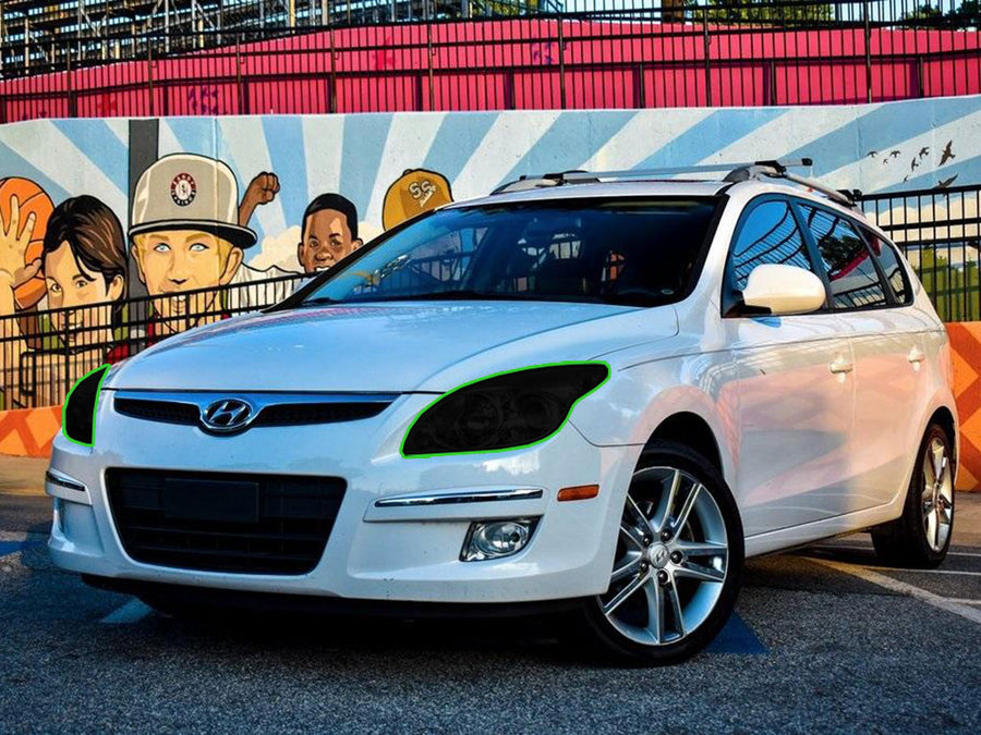 hyundai elantra 2011-2012 (touring) Headlight Tint Location