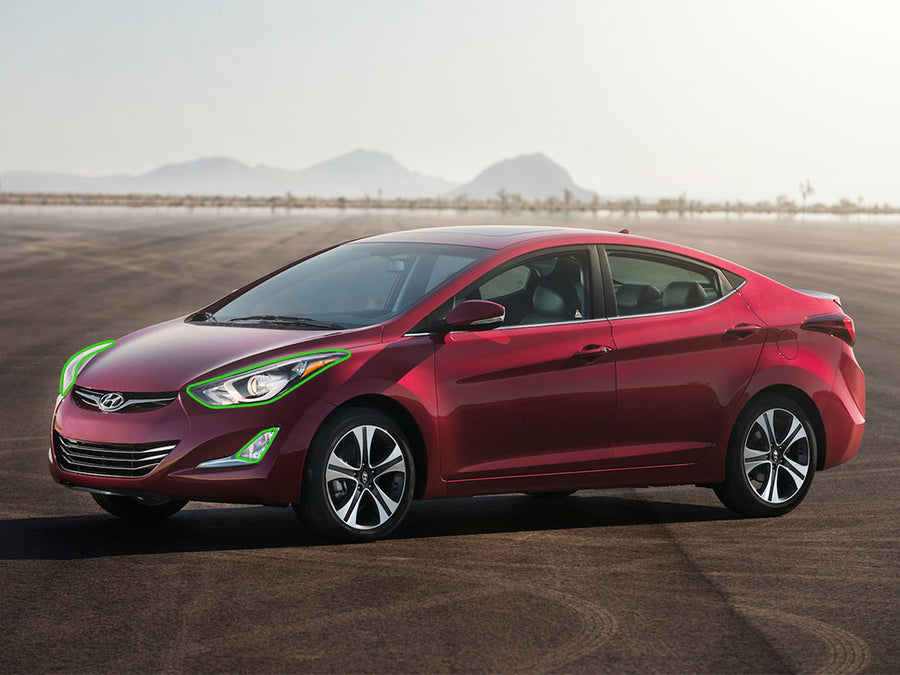 hyundai elantra 2011-2016 (sedan) Headlight Protection Installation Location