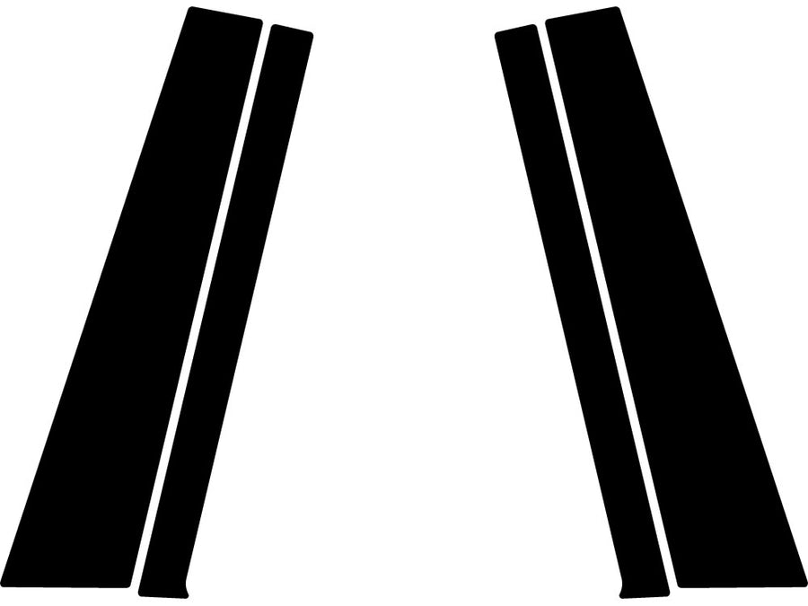 hyundai elantra 2013-2014 (coupe) Matte Black Pillar Trim Diagram