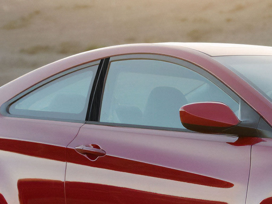 hyundai elantra 2013-2014 (coupe) Brushed Aluminum Black Pillar Cover Diagram