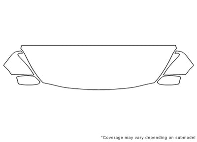 elantra 3M Clear Bra Hood Precut PPF Diagram