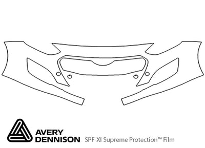 elantra Avery Dennison Clear Bra Bumper Precut PPF Diagram