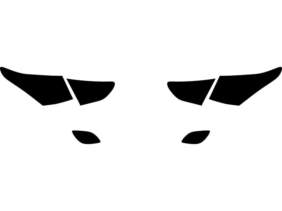 elantra (gt) Precut Tail Light Tint Diagram